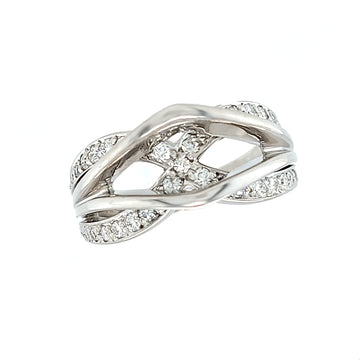 Diamond Crossover Semi-Mount Ring